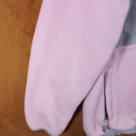THE NORTH FACE Jacket Girls XL Pink Gray Zip Up Denali Fleece Polartec - Picture 4 of 11